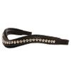 Exion Horse Browband For English Bridle | Curved Shape Padded Equestrian Browband For Show & Dressage | White Crystal Browband For Horses view 1