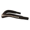 Exion Horse Browband For English Bridle | Curved Shape Padded Equestrian Browband For Show & Dressage | White Crystal Browband For Horses view 2