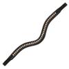 Exion Horse Browband For English Bridle | Curved Shape Padded Equestrian Browband For Show & Dressage | White Crystal Browband For Horses view 3