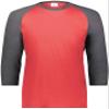 Youth Gameday Vintage 3/4 Tee Scarlet Heather/Carbon Heather S view 2
