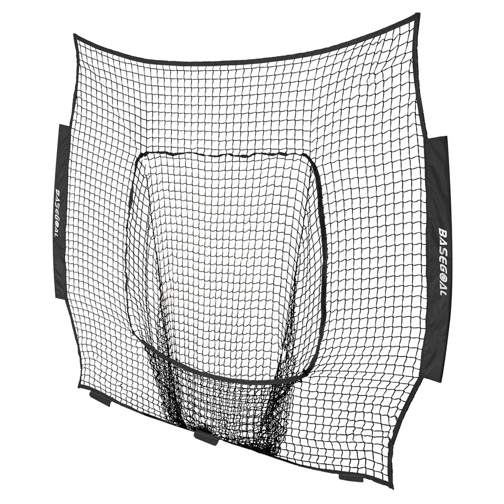 BaseGoal Baseball & Softball Replacement Net 7ft x 7ft (NET ONLY),Heavy Duty Knotless for Baseball Pitching Hitting and Throwing Practice (Black)