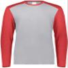 Youth Gameday Vintage Long Sleeve Tee Grey Heather/Scarlet Heather S view 2