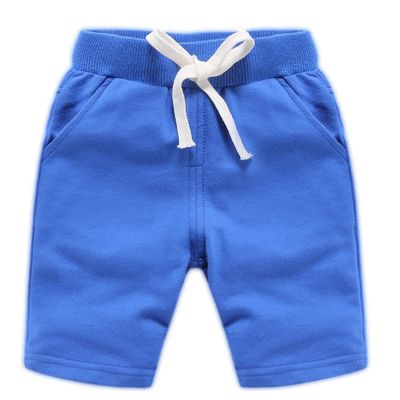 YEHOOM Little Kids Baby Boys Girls Knee Length Shorts Pants Summer Cotton Sports Jogger Sweatpants Casual Active Pants 1-8T (Blue,4T)