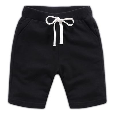 Little Kids Baby Boys Girls Knee Length Shorts Pants Summer Cotton Sports Jogger Sweatpants Casual Active Pants 1-8T (Black,6 Years)