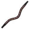 Exion Horse Browband for English Bridle | Curved Shape Padded Equestrian Browband for Show & Dressage | Clear Light Pink & Maroon Crystal Browband for Horses view 4