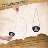 Tatuo Halloween Costumes Pirate Eye Patches Black Felt Skull Single Eye Skull Captain Patches for Halloween Carnival Party(60 Pcs) view 4