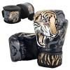Boxing Gloves and Hand Wraps Set, 6 oz Weight Style in Gold Tiger Print  Lightweight Speed Mitts for Heavy Bag, Kickboxing, Muay Thai & Cardio Fitness view 1