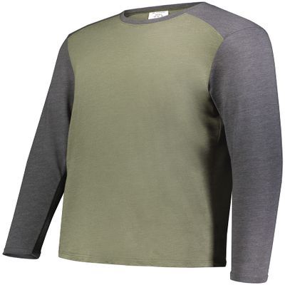 Youth Gameday Vintage Long Sleeve Tee Olive Heather/Carbon Heather S