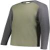 Youth Gameday Vintage Long Sleeve Tee Olive Heather/Carbon Heather S view 1