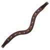 Exion Horse Browband for English Bridle | Curved Shape Padded Equestrian Browband for Show & Dressage | Clear Light Pink & Maroon Crystal Browband for Horses view 4