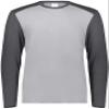 Youth Gameday Vintage Long Sleeve Tee Grey Heather/Carbon Heather M view 2