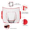 BaseGoal Baseball & Softball Replacement Net 7ft x 7ft (NET ONLY),Heavy Duty Knotless for Baseball Pitching Hitting and Throwing Practice (Red) view 2