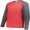 Youth Gameday Vintage Long Sleeve Tee Scarlet Heather/Carbon Heather XL view 1