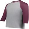Youth Gameday Vintage 3/4 Tee Grey Heather/Maroon Heather XL view 1