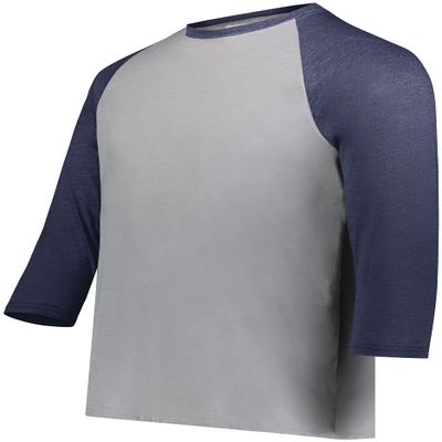 Youth Gameday Vintage 3/4 Tee Grey Heather/Navy Heather L