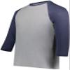 Youth Gameday Vintage 3/4 Tee Grey Heather/Navy Heather L view 1