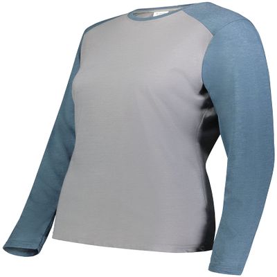 Ladies Gameday Vintage Long Sleeve Tee Grey Heather/Storm Heather XL