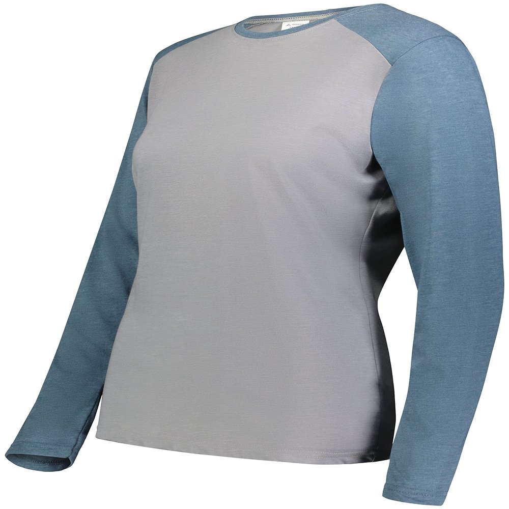 Ladies Gameday Vintage Long Sleeve Tee Grey Heather/Storm Heather XL