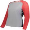Ladies Gameday Vintage Long Sleeve Tee Grey Heather/Scarlet Heather L view 1