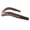 Exion Horse Browband for English Bridle | Curved Shape Padded Equestrian Browband for Show & Dressage | White & Pink Crystal Browband for Horses view 4