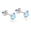 1 Pair Implant Grade Titanium Stud Earrings Set Hypoallergenic 3mm 4mm 5mm 6mm Cubic Zirconia G23 Titanium Earring Studs for Women Men for Sensitive Ear (6mm Aurora) view 2