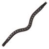 Exion Horse Browband for English Bridle | Curved Shape Padded Equestrian Browband for Show & Dressage | Black & Turquoise Blue Crystal Browband for Horses view 2