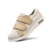 AngryMonkey Women's Diabetic Wide Width Shoes, Casual Adjustable Strap Lightweight Non-Slip Orthopedic Walking Shoe for Elderly Hammertoe Arthritis Bunions Swollen Feet (9,Beige) view 1