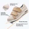 AngryMonkey Women's Diabetic Wide Width Shoes, Casual Adjustable Strap Lightweight Non-Slip Orthopedic Walking Shoe for Elderly Hammertoe Arthritis Bunions Swollen Feet (9,Beige) view 4