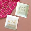 TEEAMORE Personalized Ring Dish Custom Trinket Tray Add Your Initials With Heart And Date Valentines Day Wedding Jewelry Tray view 2