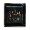 TEEAMORE Personalized Ring Dish Custom Trinket Tray Add Your Initials With Heart And Date Valentines Day Wedding Jewelry Tray view 1