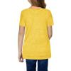 Knot Tunic Button Short Girls Sleeve T-Shirt Casual Tops Front Blouse Tee Kids Girls Little (Yellow-B, 12-13 Years) view 3