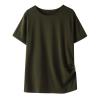 Knot Tunic Button Short Girls Sleeve T-Shirt Casual Tops Front Blouse Tee Kids Girls Little Girls (Green-B, 8-9 Years) view 1