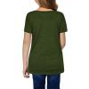 Knot Tunic Button Short Girls Sleeve T-Shirt Casual Tops Front Blouse Tee Kids Girls Little Girls (Green-B, 8-9 Years) view 3