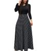 Empire Waist Dress for Women Long Sleeve Casual Maxi Dresses Round Neck Floal Printed Long Dress view 1