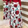 Empire Waist Dress for Women Long Sleeve Casual Maxi Dresses Round Neck Floal Printed Long Dress view 3