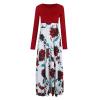 Empire Waist Dress for Women Long Sleeve Casual Maxi Dresses Round Neck Floal Printed Long Dress view 4