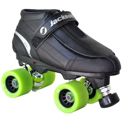Elite Viper Nylon Roller Skates - Rink, Green Wheels - Size 5