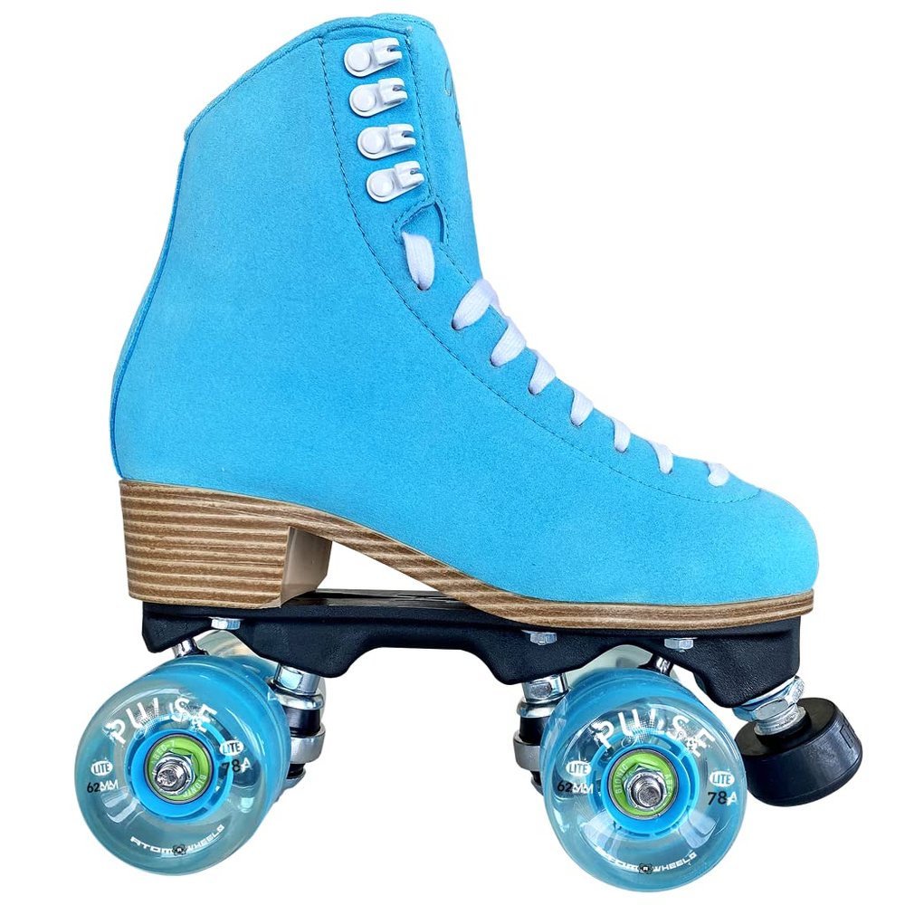 Jackson Ultima Vista Viper Nylon Outdoor Roller Skates, Womens Size 5, Teal with Teal Pulse Lite Wheels
