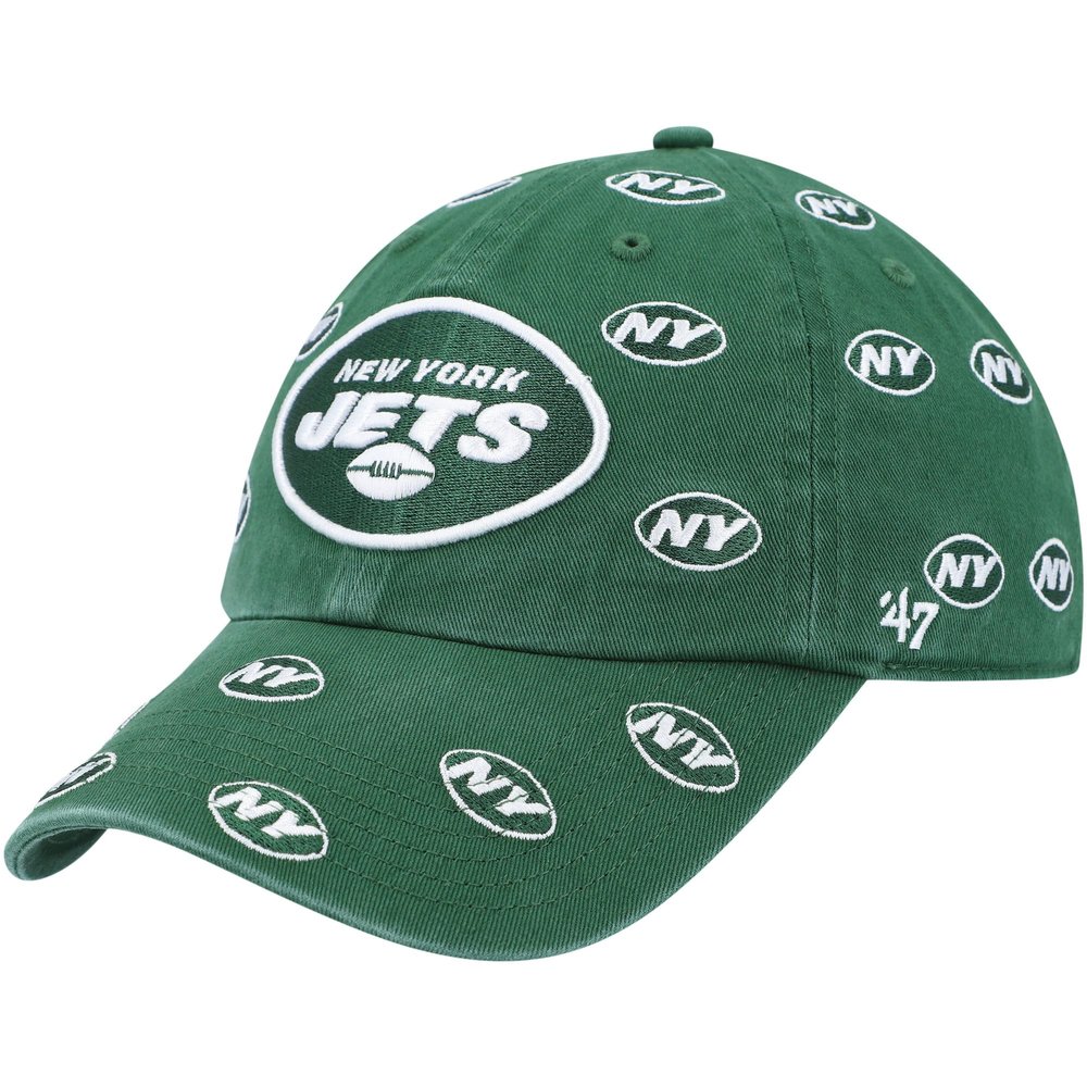 47 Women's Green New York Jets Confetti Clean Up Adjustable Hat