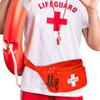NOVAMEDIC Pack of 3 First Aid Empty Fanny Pack, 8"x2"x6", Waist Bag with 3 Zippered Compartments & Adjustable Strap for Lifeguard, Hiking, Travel Men & Women, Durable, Red view 4