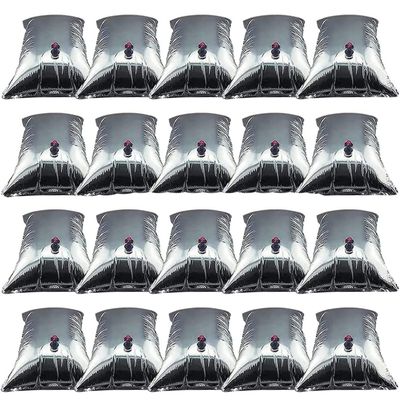 Pack of 20 Water Bags Emergency Foldable Water Canister with Tap Lightproof Composite Film for Camping Drinking Water Canister