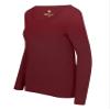 ACTIVE UNIFORMS Women's Long Sleeve Scoop-Neck T-Shirt Under Scrub (Burgundy, Small) view 3