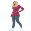 ACTIVE UNIFORMS Women's Long Sleeve Scoop-Neck T-Shirt Under Scrub (Burgundy, Small) view 4
