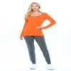 ACTIVE UNIFORMS Women's Long Sleeve Scoop-Neck T-Shirt Under Scrub (Orange, XXX-Large) view 2