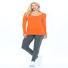 ACTIVE UNIFORMS Women's Long Sleeve Scoop-Neck T-Shirt Under Scrub (Orange, XXX-Large) view 3