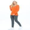 ACTIVE UNIFORMS Women's Long Sleeve Scoop-Neck T-Shirt Under Scrub (Orange, XXX-Large) view 4