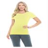 ACTIVE UNIFORMS Women's Short Sleeve Round-Neck T-Shirt Under Scrub (Yellow, Medium) view 1