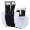 CHALLENGER 32" English Saddle Fleece Girth Black Nylon Webbed Double-Elastic Ends 97127BK-32 view 1