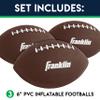 Franklin Sports Mini Footballs for Kids - (3) Inflatable Toy Replacement Footballs for Target Toss + Other Throwing Games - 6" Plastic Inflatable Balls with Air Pump - Perfect Kids Toy view 2