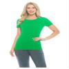 ACTIVE UNIFORMS Women's Short Sleeve Round-Neck T-Shirt Under Scrub (Green, Medium) view 1